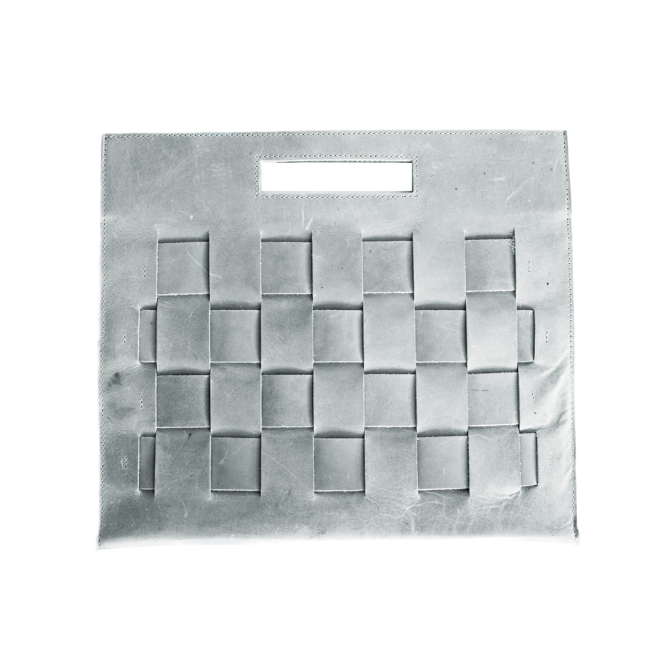 Woven Laptop Clutch in Glacial Gray by SutiSana