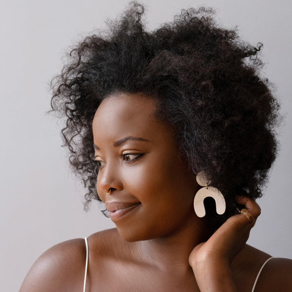 Upcycled Horn Arch Earrings - elizabeth + Bern