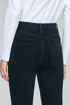 Two Shots High Rise Straight Crop Jeans HJ013