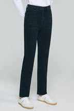 Two Shots High Rise Straight Crop Jeans HJ013