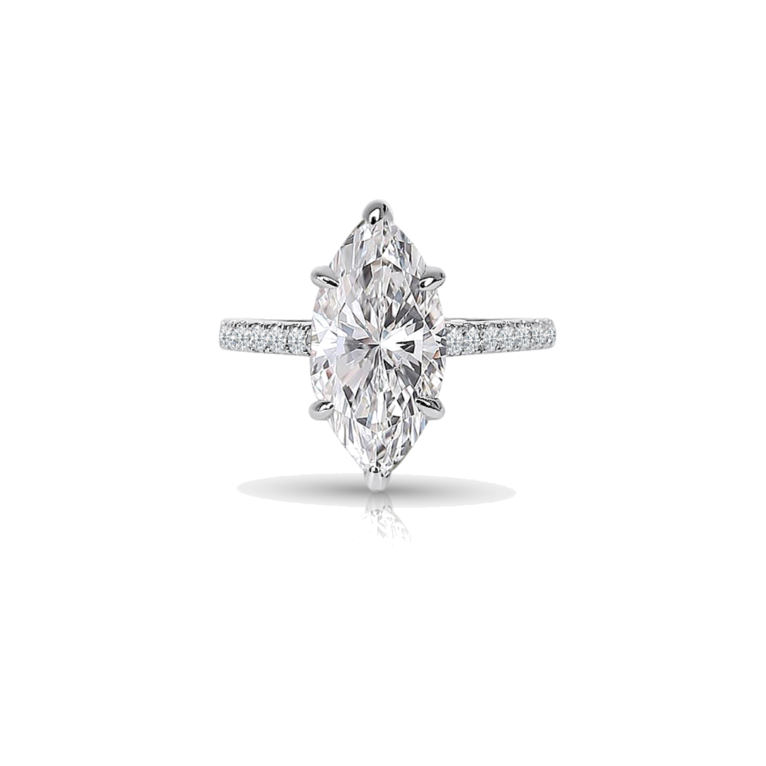 3.0ct Marquise Cut Engagement Ring