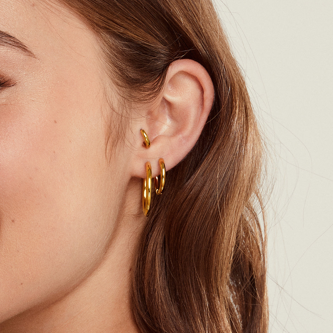 Large Rooftop Hoop Earrings