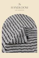 Liv Mini Ruffle Dress - Black Stripes - elizabeth + Bern