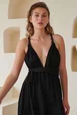 Muse Braided Straps Dress - Black - elizabeth + Bern