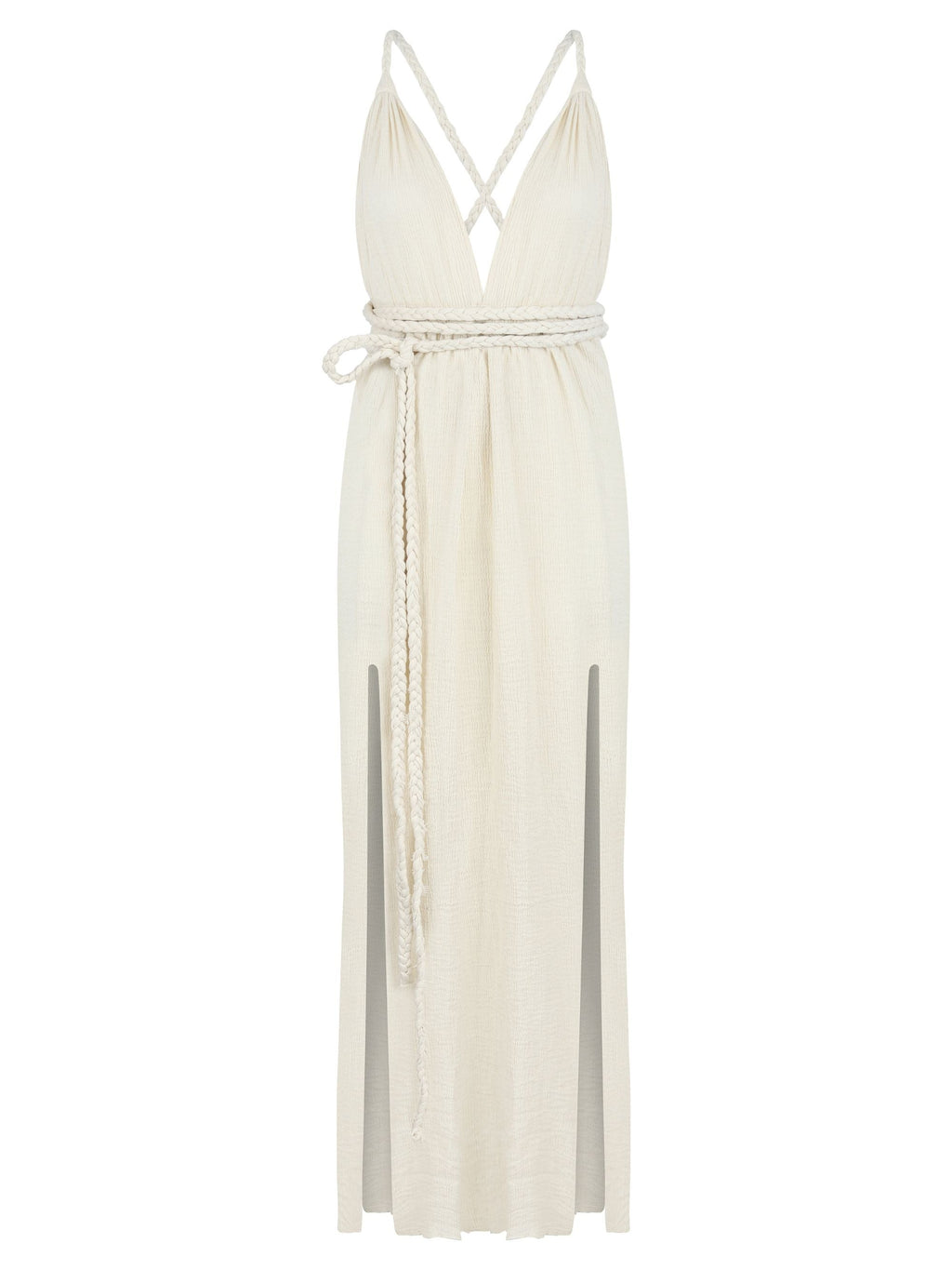 Muse Braided Straps Dress - Natural