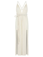 Muse Braided Straps Dress - Natural