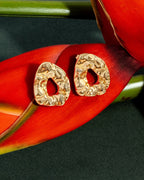 Nathalia Sculpted Hammered Earrings