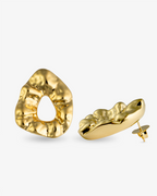 Nathalia Sculpted Hammered Earrings