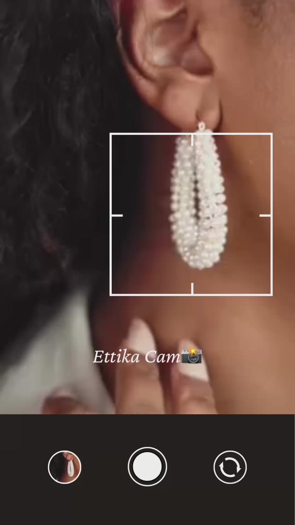 Pearl Wrapped Hoop Earrings