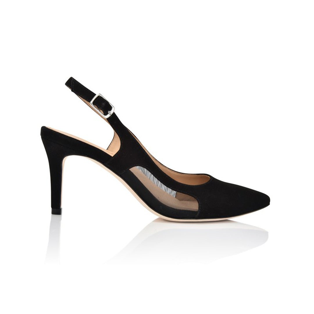 Dance Black Slingback Suede/Black Mesh - elizabeth + Bern