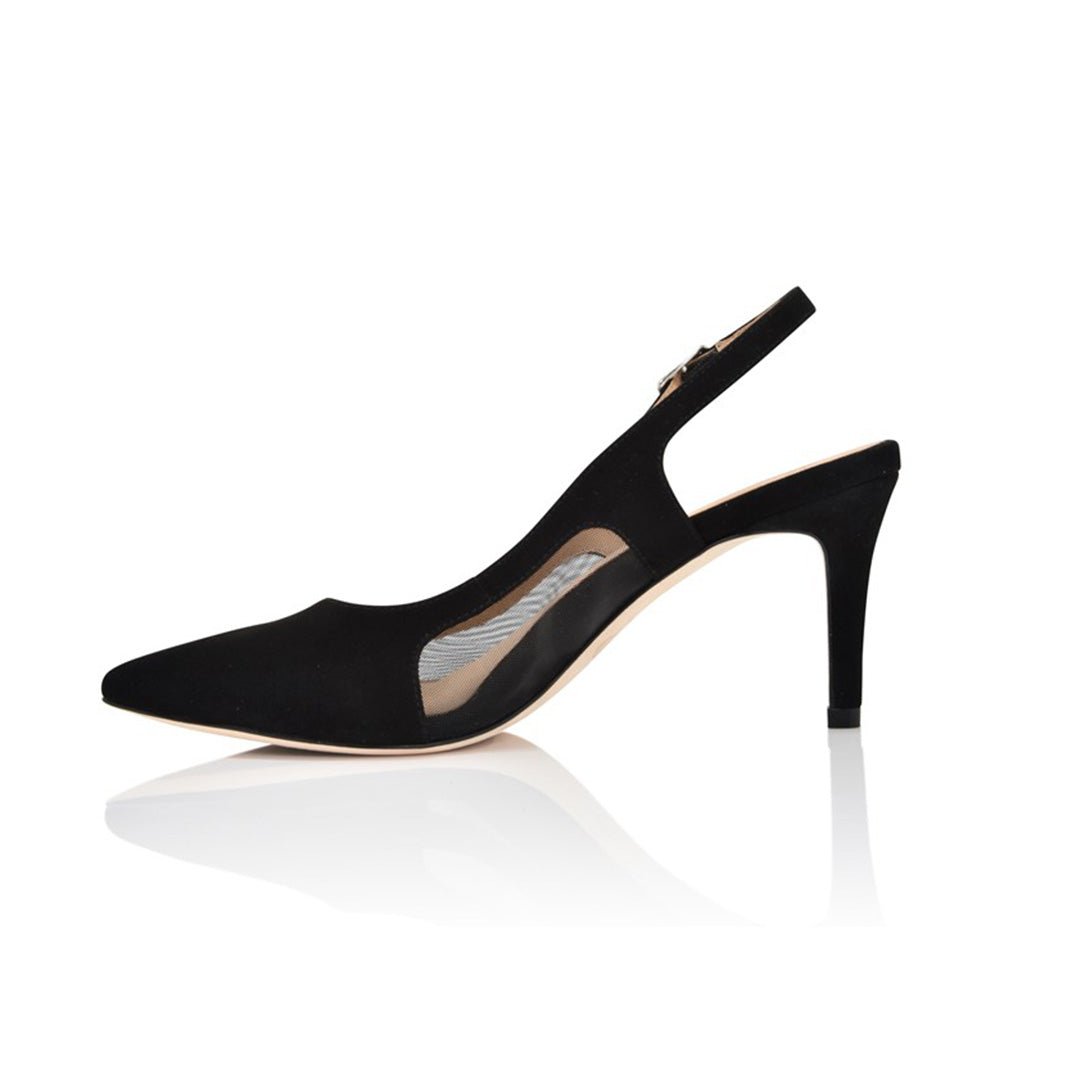Dance Black Slingback Suede/Black Mesh - elizabeth + Bern