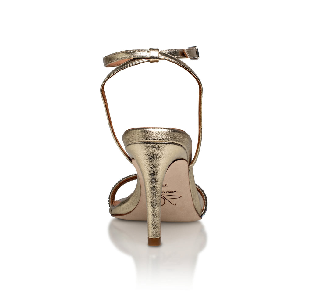 Fame Gold Metallic Evening Sandal - elizabeth + Bern