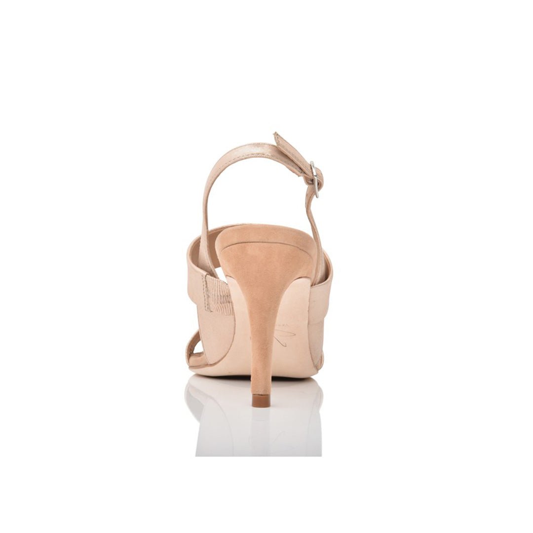 Fortune Fawn Shimmer Suede Sandal - elizabeth + Bern