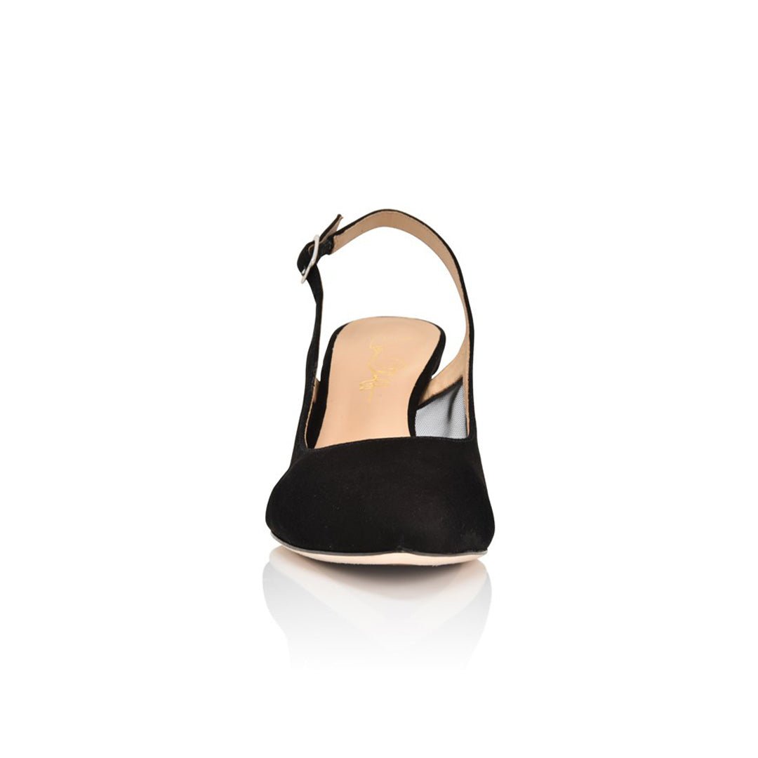 Dance Black Slingback Suede/Black Mesh - elizabeth + Bern