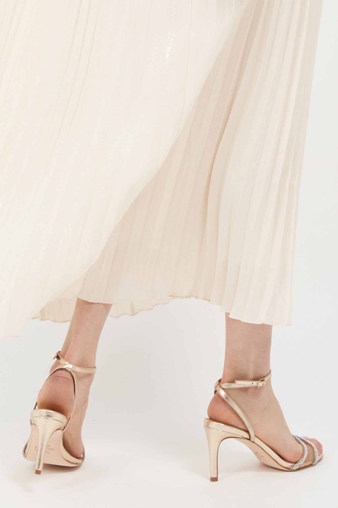 Fame Gold Metallic Evening Sandal - elizabeth + Bern