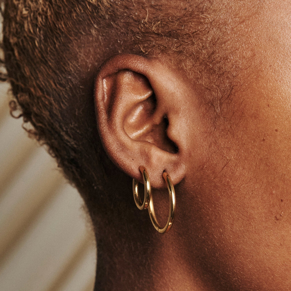 Large Rooftop Hoop Earrings