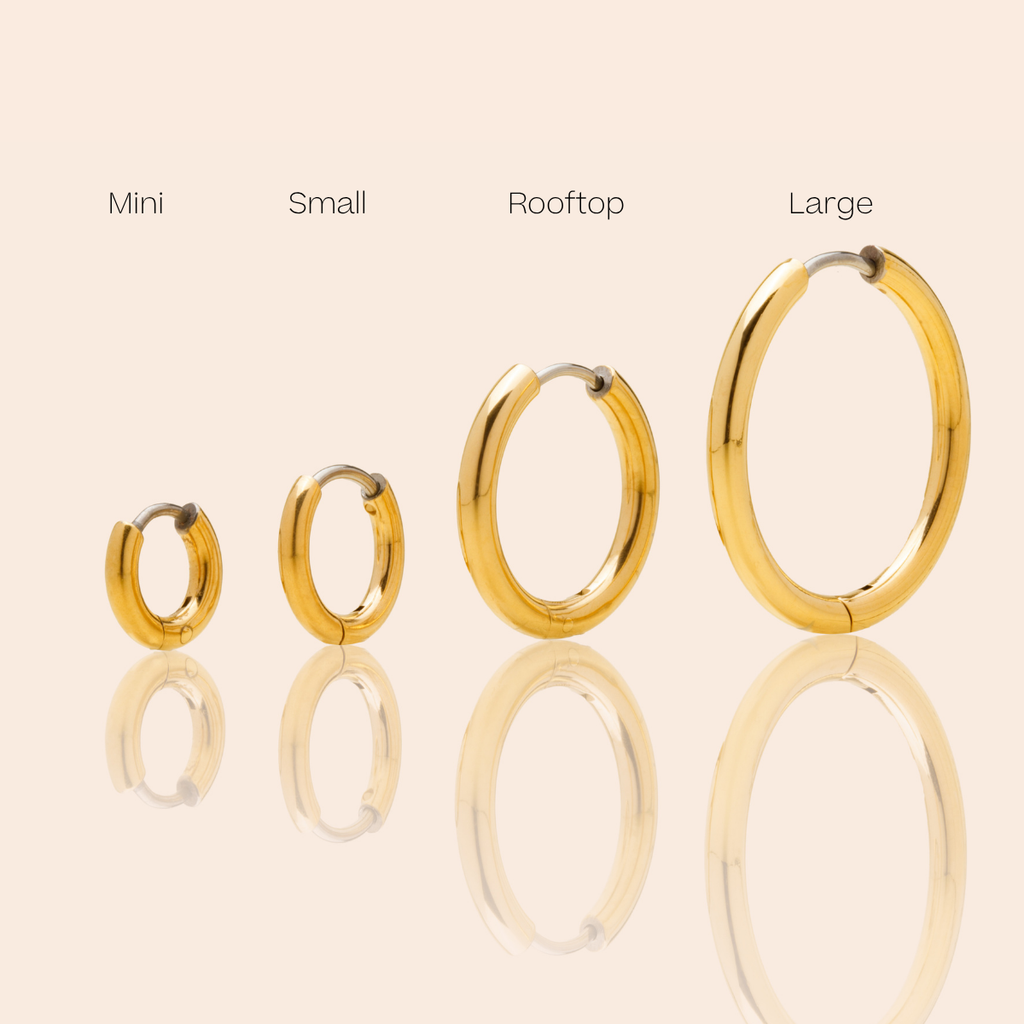 Large Rooftop Hoop Earrings