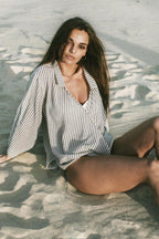 Sade Top - Black Stripes The Handloom elizabeth + Bern