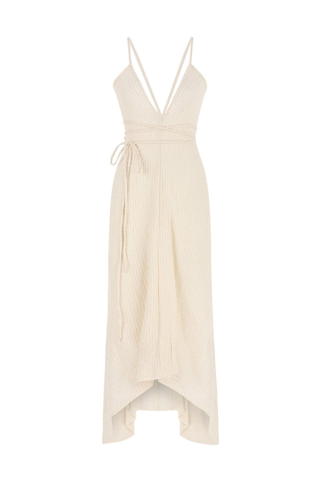 Sage Maxi Dress - Gold Stripes