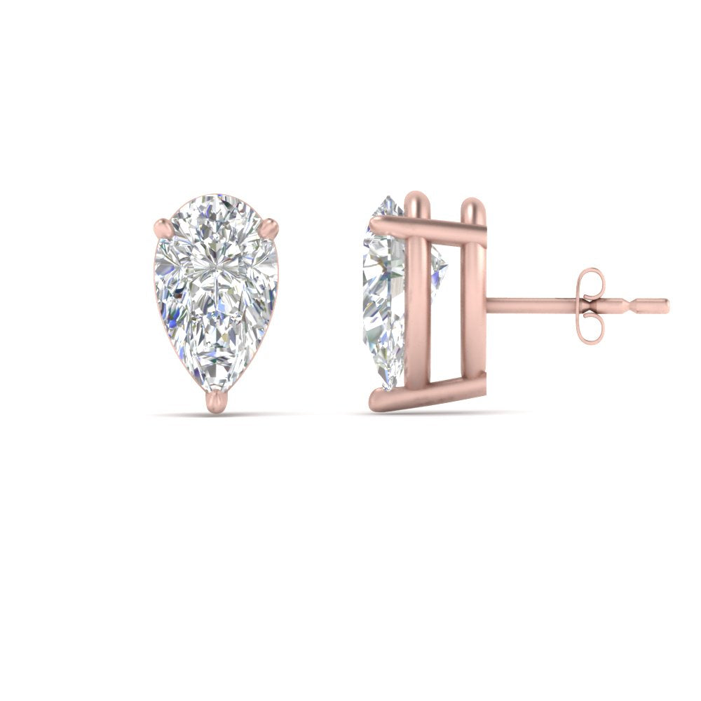 Diamond Pear Cut 3 Prong Earring